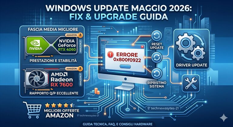 Guida ai Fix Windows Update Maggio 2026: Errori 0x800f0922 e Instabilità Driver 7 Gemini Generated Image va9xc2va9xc2va9x